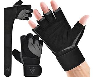 RDX Men’s Weightlifting Bodybuilding Fitness Exercise Gym Training Gloves - grey - S