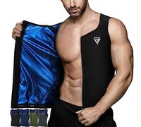 RDX Men's Sauna Vest Heat Trapping Sweat Waist Trainer - REACH OEKO TEX 100 Certified Body Shaper - Trimmer Hot Corset Compression Slimming Zipper Pullover - Gym Workout Fitness Tank Top