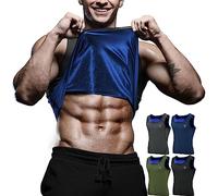 RDX Men's Sauna Vest Heat Trapping Sweat Waist Trainer - REACH OEKO TEX 100 Certified Body Shaper - Trimmer Hot Corset Compression Slimming Zipper Pullover - Gym Workout Fitness Tank Top