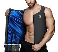 RDX Men's Sauna Vest Heat Trapping Sweat Waist Trainer - REACH OEKO TEX 100 Certified Body Shaper - Trimmer Hot Corset Compression Slimming Zipper Pullover - Gym Workout Fitness Tank Top