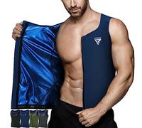 RDX Men's Sauna Vest Heat Trapping Sweat Waist Trainer - REACH OEKO TEX 100 Certified Body Shaper - Trimmer Hot Corset Compression Slimming Zipper Pullover - Gym Workout Fitness Tank Top