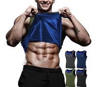 RDX Men's Sauna Vest Heat Trapping Sweat Waist Trainer - REACH OEKO TEX 100 Certified Body Shaper - Trimmer Hot Corset Compression Slimming Zipper Pullover - Gym Workout Fitness Tank Top