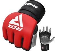 RDX MMA Fight Gloves for Grappling and Martial Arts, Open Palm Maya Hide Leather Sparring Mitts, Good for Cage Fighting, Kickboxing, Punch Bag, Muay Thai Training and Combat Sports