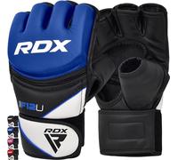 RDX MMA Gloves for Grappling Martial Arts Training, D. Cut Open Palm Maya Hide Leather Sparring Mitts, Perfect for Cage Fighting, Adults & Kids Combat Sports, Punching bag, Muay Thai and Kickboxing