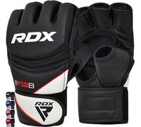 RDX MMA Gloves for Grappling Martial Arts Training, D. Cut Open Palm Maya Hide Leather Sparring Mitts, Perfect for Cage Fighting, Combat Sports, Punching bag, Muay Thai and Kickboxing