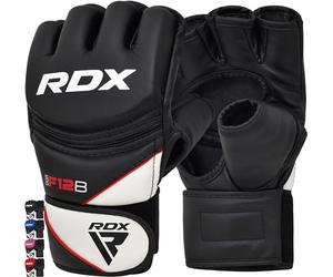 RDX MMA Gloves for Grappling Martial Arts Training, D. Cut Open Palm Maya Hide Leather Sparring Mitts, Perfect for Cage Fighting, Adults & Kids Combat Sports, Punching bag, Muay Thai and Kickboxing