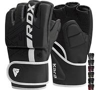RDX MMA Gloves Grappling Sparring, Pre-Curved Martial Arts Mitts, Ventilated Palm, Men Women Adults & Kids, Maya Hide Leather, Cage Fighting Boxing Combat Training Muay Thai Punching Bag, Kickboxing