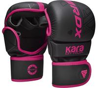 RDX MMA Gloves Sparring Grappling, Open Palm Martial Arts Mitts Men Women, Adjustable Wrist Support Maya Hide Leather, Cage Fighting Combat Sports Boxing Training, Muay Thai, Punching Bag Kickboxing