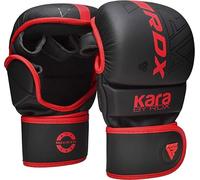 RDX MMA Gloves Sparring Grappling, Open Palm Martial Arts Mitts Men Women, Adjustable Wrist Support Maya Hide Leather, Cage Fighting Combat Sports Boxing Training, Muay Thai, Punching Bag Kickboxing