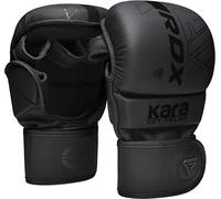 RDX MMA Gloves Sparring Grappling, Open Palm Martial Arts Mitts Men Women, Adjustable Wrist Support Maya Hide Leather, Cage Fighting Combat Sports Boxing Training, Muay Thai, Punching Bag Kickboxing
