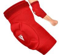 RDX Pro Elbow Pads, CE SATRA Approved, Muay Thai MMA Kickboxing Sparring Elbow Guard, Martial Arts Striking, Volleyball Wrestling Basketball Adjustable MTB Compression Padded Sleeves