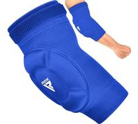 RDX Pro Elbow Pads, CE SATRA Approved, Muay Thai MMA Kickboxing Sparring Elbow Guard, Martial Arts Striking, Volleyball Wrestling Basketball Adjustable MTB Compression Padded Sleeves