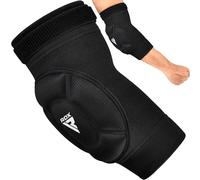 RDX Pro Elbow Pads, CE SATRA Approved, Muay Thai MMA Kickboxing Sparring Elbow Guard, Martial Arts Striking, Volleyball Wrestling Basketball Adjustable MTB Compression Padded Sleeves