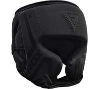 RDX Pro Head Guard Boxing Sparring Grappling, Maya Hide Leather, Headgear MMA Muay Thai Kickboxing Protection Training Helmet, Multi Layered Padding, Taekwondo Martial Arts BJJ Wrestling Karate, Black
