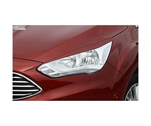 RDX Racedesign Head light spoilers compatible with Ford C-Max Facelift 2015-2019 (ABS)