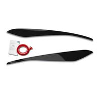 RDX Racedesign Head light spoilers compatible with Ford Fiesta MK8 2017-2022 (ABS Gloss Black)