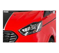 RDX Racedesign Head light spoilers compatible with Ford Transit Custom & Tourneo Custom Facelift 2018-2023 (ABS)