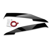 RDX Racedesign Head light spoilers compatible with Mercedes C-Class (W205) Sedan/Estate/Coupé 2014-2021 (ABS Gloss Black)