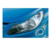 RDX Racedesign Head light spoilers compatible with Opel Corsa D 2006- (ABS)