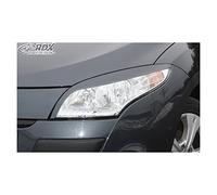 RDX Racedesign Head light spoilers compatible with Renault Megane III 2008-2015 (ABS)