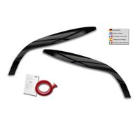 RDX Racedesign Head light spoilers compatible with Renault Megane III 2008-2015 (ABS Gloss Black)
