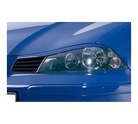 RDX Racedesign Head light spoilers compatible with Seat Ibiza/Cordoba 6L 2002-2008 (ABS), Blue