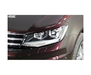 RDX Racedesign Head light spoilers compatible with Volkswagen Caddy IV 2015-2020 (ABS)