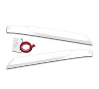 RDX Racedesign Head light spoilers compatible with Volkswagen Crafter & MAN TGE 2017- (ABS Gloss White)