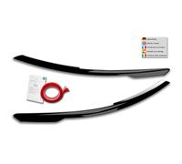 RDX Racedesign Head light spoilers compatible with Volkswagen Golf VIII (CD) 2020- (ABS Gloss Black)