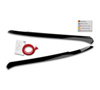 RDX Racedesign Head light spoilers compatible with Volkswagen T-Roc (A1) 2017-2021 (ABS Gloss Black)