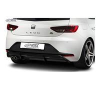RDX Racedesign Rear bumper skirt 'Diffusor' compatible with Seat Leon 5F FR SC/5-doors 2013-2017 excl. ST/Cupra (ABS glossy black)