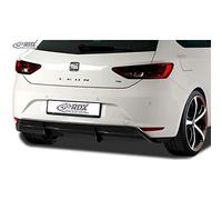 RDX Racedesign Rear bumper skirt 'Diffusor' compatible with Seat Leon 5F SC/5-doors 2013-2017 excl. ST/FR/Cupra (ABS glossy black)
