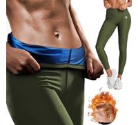RDX Sauna Leggings for Women, REACH Compliant OEKO TEX 100 Certified, Compression Sweat Pants for Tummy Control, High Waist Adjustable Side Zipper Body Shaper, Gym Yoga Workout Fitness Running Trouser