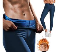 RDX Sauna Leggings for Women, REACH Compliant OEKO TEX 100 Certified, Compression Sweat Pants for Tummy Control, High Waist Adjustable Side Zipper Body Shaper, Gym Yoga Workout Fitness Running Trouser