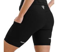 RDX Sauna Shorts Women Shapewear High Waisted Slimming Sweat Shorts Above Knee Pants Mid Thigh Workout Suit Waist Trainer Weight Loss Lower Body Shaper Sweatsuit Exercise Swimming Fitness Gym Black
