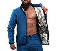 RDX Sauna Suit, Full Body Heat Sweat Suit, REACH OEKO TEX 100 CERTIFIED, Anti Rip Long Sleeves Tracksuit Boxing MMA Slimming Gym Fitness Running Workout Zipper Jacket, Top Bottom Men Women