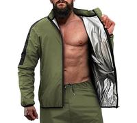 RDX Sauna Suit, Full Body Heat Sweat Suit, REACH OEKO TEX 100 CERTIFIED, Anti Rip Long Sleeves Tracksuit Boxing MMA Slimming Gym Fitness Running Workout Zipper Jacket, Top Bottom Men Women