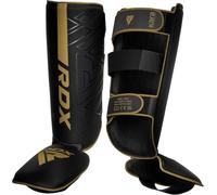 RDX Shin Guards for Kickboxing, Muay Thai, MMA and Training Pads, Maya Hide Leather KARA Instep Foam Protection, Leg Foot Protector for Martial Arts, Sparring, BJJ and Boxing Gear
