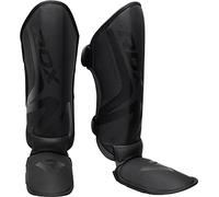RDX Shin Guards for Muay Thai, Kickboxing, MMA Training, Maya Hide Leather Instep Leg Protector Foam Pads for Martial Arts, Sparring, Protective Gear for BJJ and Boxing (L)