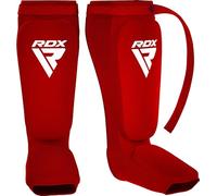 RDX Shin Guards Kickboxing Muay Thai, SATRA Approved, MMA Leg Instep Protection Pads, Sparring Training Martial Arts Boxing, Elasticated Padded Protector, karate BJJ Taekwondo Gear