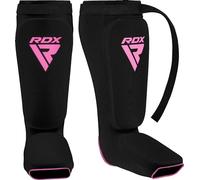 RDX Shin Guards Kickboxing Muay Thai, SATRA Approved, MMA Leg Instep Protection Pads, Sparring Training Martial Arts Boxing, Elasticated Padded Protector, karate BJJ Taekwondo Gear