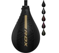 RDX Speed Bag Boxing Ball and Swivel Set, Maya Hide Leather Dodge Striking Mount Kit with Additional Bladder, MMA Muay Thai Punching Workout Kicking Martial Arts Training Home Gym Exercise Speedball