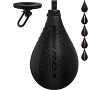 RDX Speed Bag Boxing Ball and Swivel Set, Maya Hide Leather Dodge Striking Mount Kit with Additional Bladder, MMA Muay Thai Punching Workout Kicking Martial Arts Training Home Gym Exercise Speedball