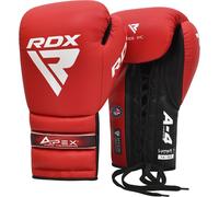 RDX SPORTS Apex A4 Boxing Training/Sparring Lace Up Gloves Men & Women Punching Muay Thai Kickboxing in Red | Size: 14oz RDX SPORTS Red 14oz