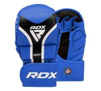 RDX SPORTS Men's RDX Grappling Gloves Shooter AURA Plus T-17 in Blue | Size: Small RDX SPORTS Blue S