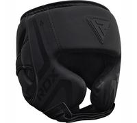 RDX SPORTS RDX T15 Leather X NOIR Head Guard in Black | Size: Small RDX SPORTS Black S
