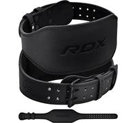 RDX Weight Lifting Belt Gym Fitness, Cowhide Leather, 4” 6” Padded Lumbar Back Support, 10 Adjustable Holes, Weightlifting Powerlifting Bodybuilding Deadlift Squat Workout Strength Training, Men Women