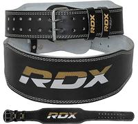 RDX Weight Lifting Belt Leather Fitness Gym Crossfit Powerlifting Training Belt Gym Strength Training Weightlifting Belt, Men, 4 Zoll Rindsleder Fitness Gewichthebergürtel-WBS-4RB, black
