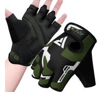 RDX Weight Lifting Gloves Gym Fitness Workout, Anti Slip Padded Palm Protection Elasticated Strength Training Equipment, Men Women Adult & Kids Half Finger Exercise Calisthenics Cycling Climbing Grips