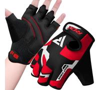 RDX Weight Lifting Gloves Gym Fitness Workout, Anti Slip Padded Palm Protection Elasticated Strength Training Equipment, Men Women Adult & Kids Half Finger Exercise Calisthenics Cycling Climbing Grips